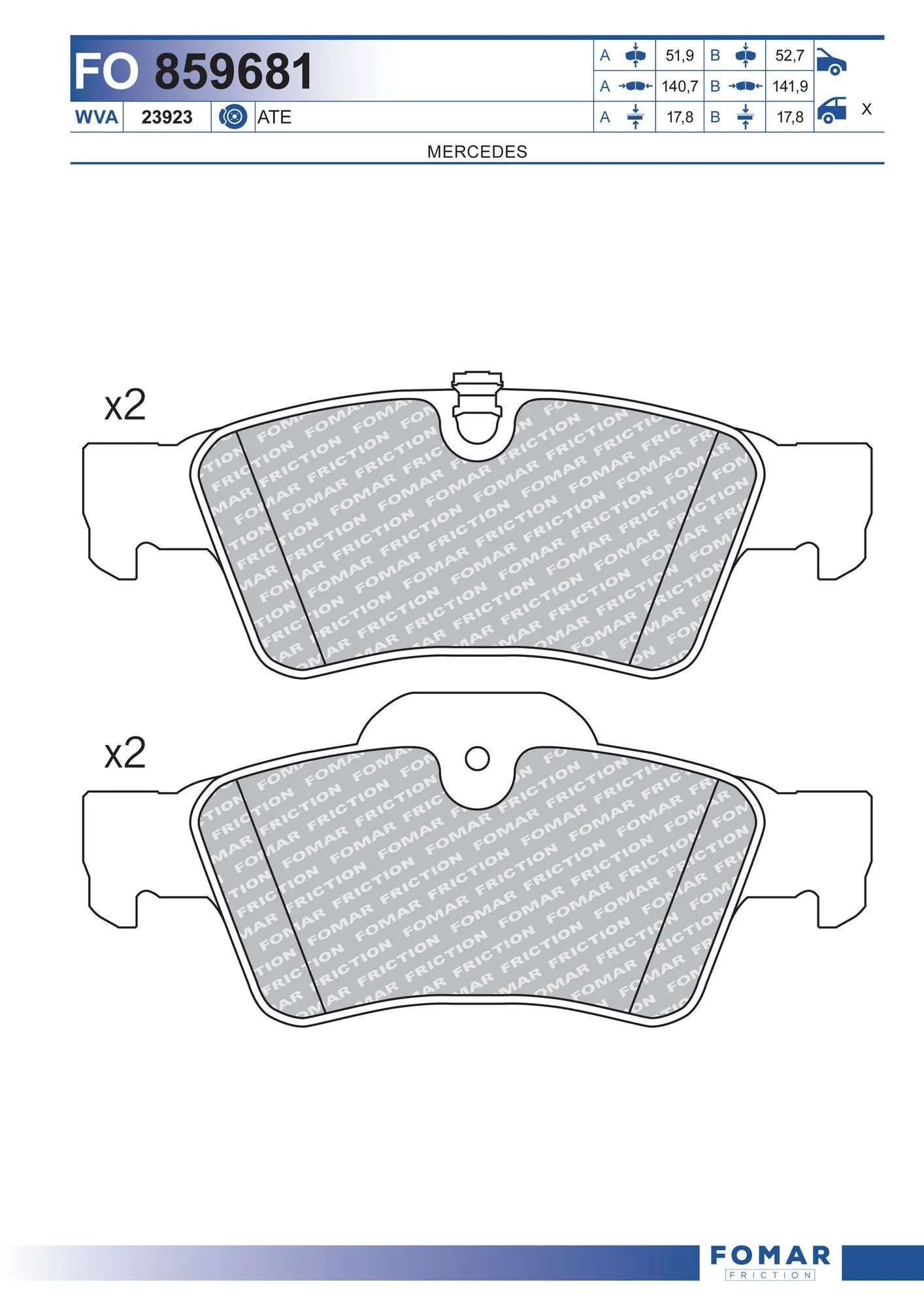 Brake Pad Set, disc brake